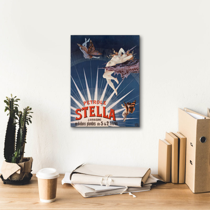 'Petrole Stella' by Gray, Canvas Wall Art, 16" H x 12" W x 0.75" D