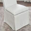 Chaise d'appoint de salle à manger rembourrée de 20 po de large avec housse et roulettes (ensemble de 2)-746819888