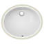 Lavabo de salle de bain encastré en porcelaine vitrifiée blanche 19,25 x 16,25 x 7,75 pouces avec finition en porcelaine