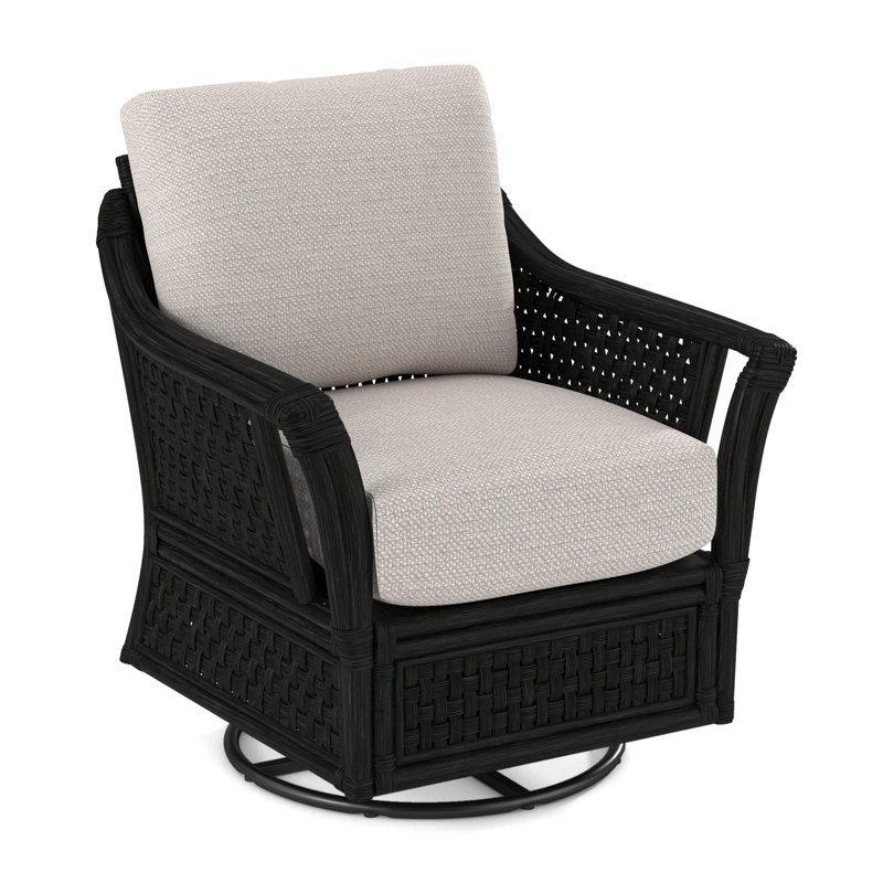 Fauteuil pivotant large de 32 po Boca, Noir, noir, noir, noir, Performance texturée blanche; 0865-91