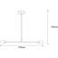 Lustre noir élégant, structure en métal, 25,6 po x 4,7 po | Hauteur: 19,7 pouces | Convient à 2 ampoules E27 de 40 W maximum | Indice de protection IP20 pour une utilisation intérieure | Design moderne parfait pour la salle à manger et les espaces de vie