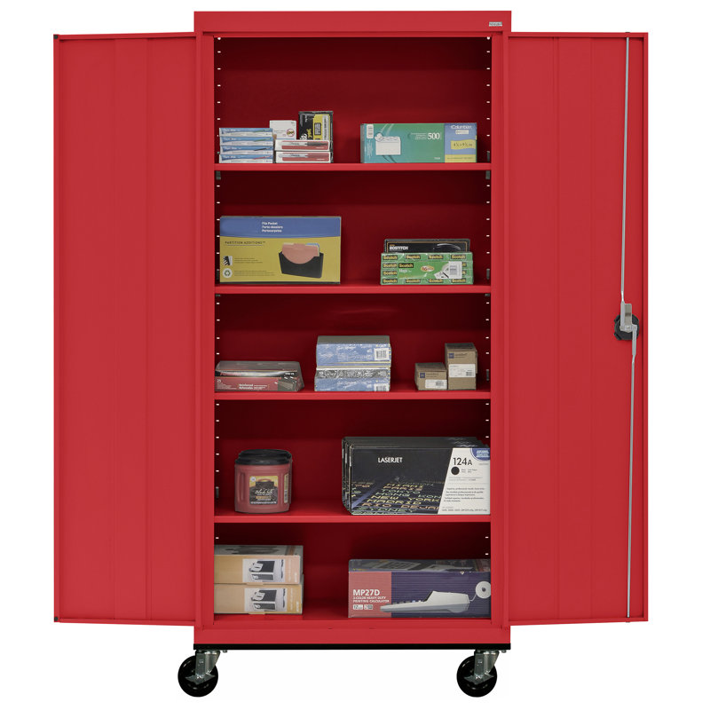 Armoire de rangement à 5 tablettes Transport, Rouge
