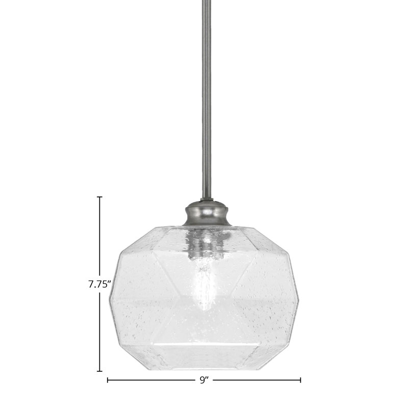 Luminaire suspendu Rocklin, À bulles, Nickel brossé