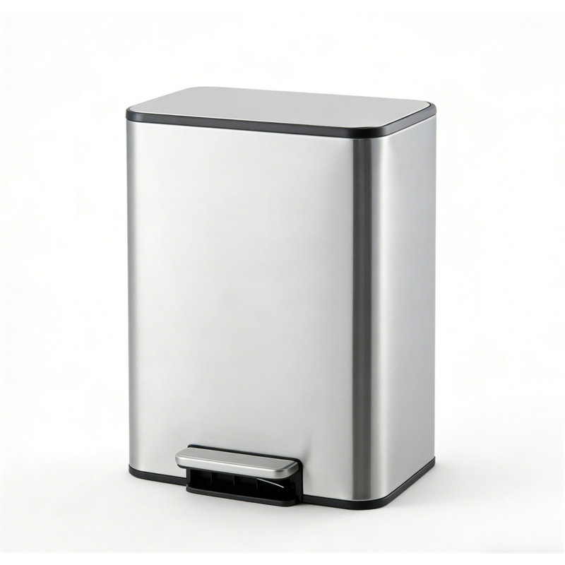 Poubelle Slim Slim, 4 Gal, Argent argent