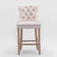Tabourets de bar contemporains rembourrés en velours avec décoration capitonnée-1877338182