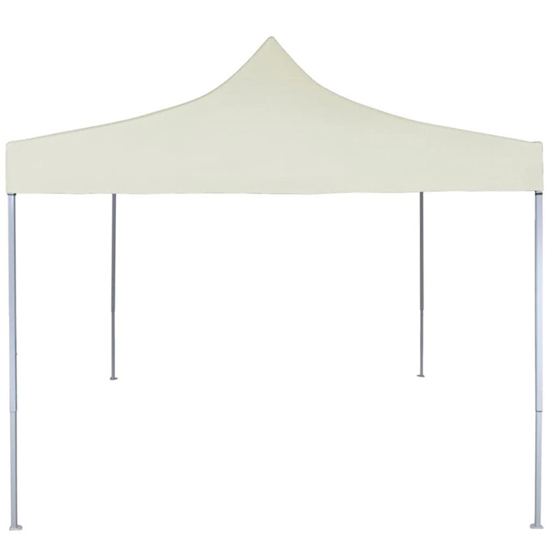 Steel Pop Up Gazebo, Cream, Silver, 315cm H x 200cm W x 200cm D