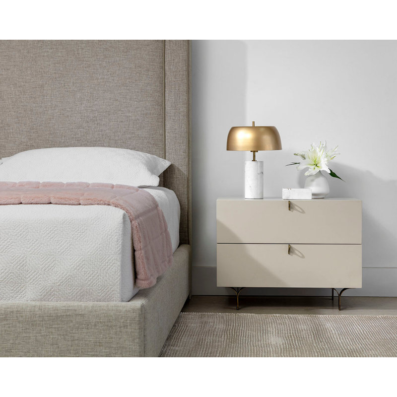 Mithush 2 - Drawer Nightstand, Cream