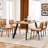 PU Leather Upholstered Side Dining Chairs Set with Backrest (Set of 4)-1298915354