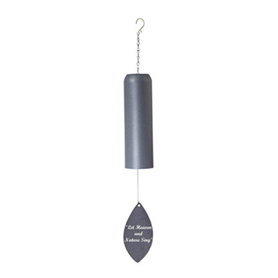  Carillon tubulaire gris en métal 24 po