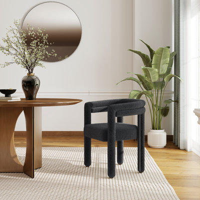Barrel Dining Chair With Armrests