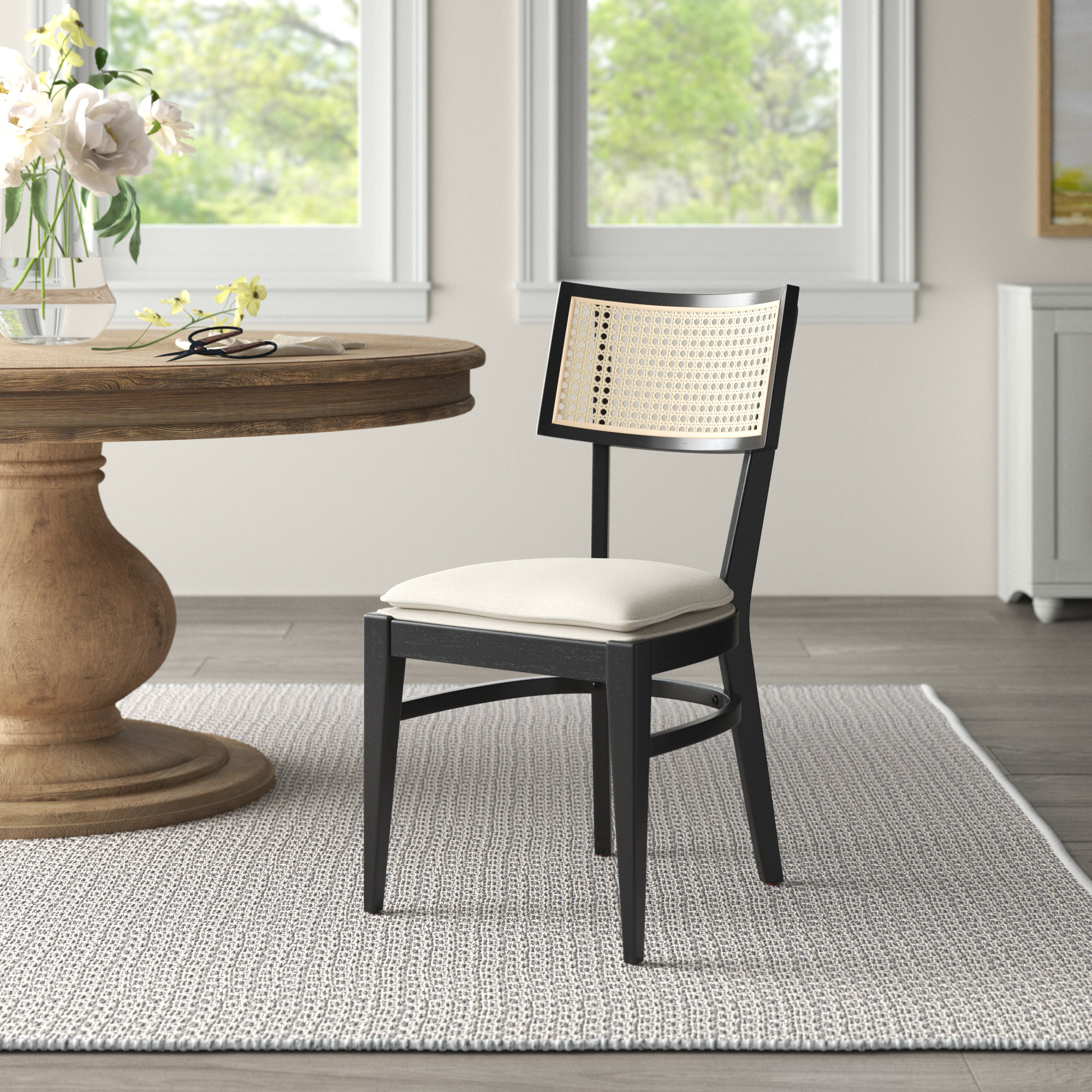 Tarrington Cane Dining Chair, Black