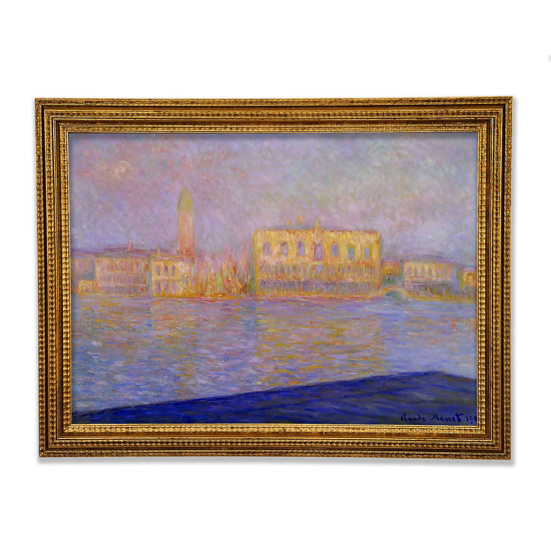 Der Sonnenuntergang im Dogenpalast von Monet - Einzelne Bilderrahmen Kunstdrucke