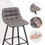 Upholstered Counter Stool with Metal Frame-61601234