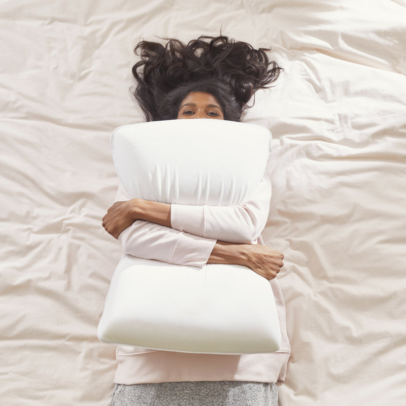 Standard White Memory Foam Bed Pillow with Washable Cover