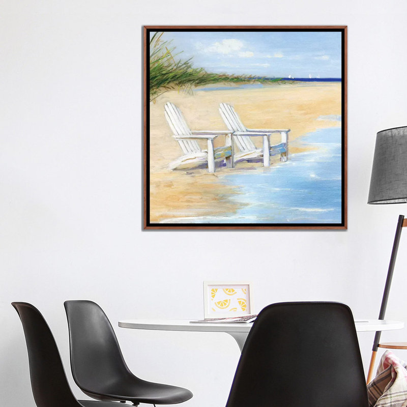 «Water View» par Sally Swatland - reproduction d'art, H 37 po x l 37 po x P 1,5 po, Classic Wood Framed, Pas de tapis