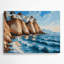 Coastal Aegean Coast Green Metal Wall Art-530502636