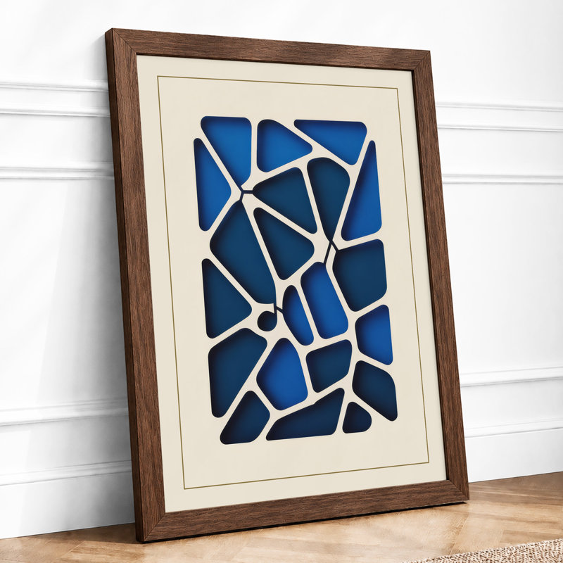 Fractured Geometry Geometric - Print, Walnut, A1 - 84.1 x 59.4 cm