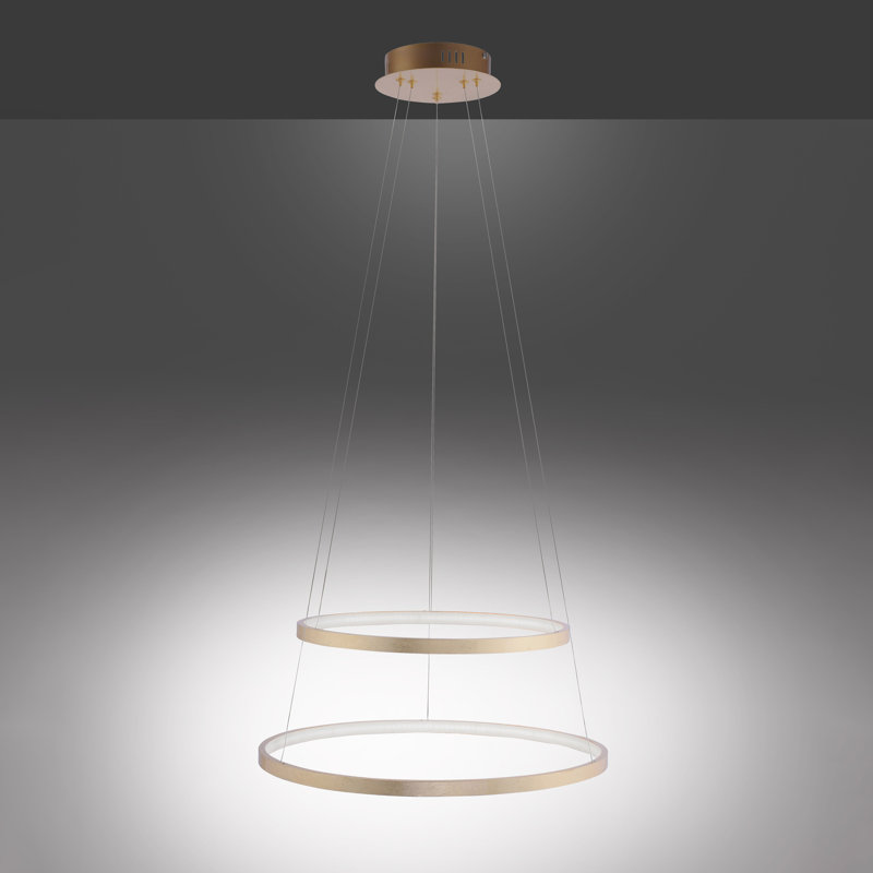 Harmon 2 - Light Gold LED Geometric Pendant