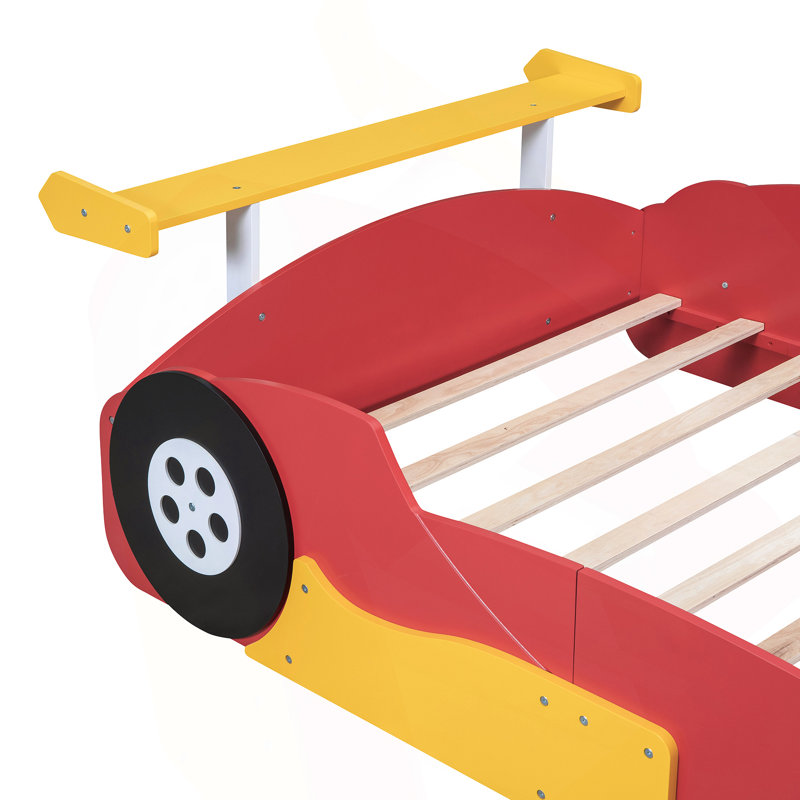 Lit plateforme avec roulettes Race, Rouge