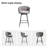 Swivel Bar Stool With Curved Weaving Design-1275744522