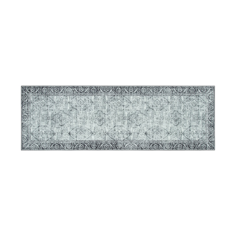 Govan Ultra-Thin Washable Vintage Area Rug Oriental Medallion Living Room Rug Entrance Mat Carpet for Kitchen Laundry Bedroom
