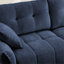 Canapé moderne à 2 places en tissu chenille avec repose-pieds - Design minimaliste avec tissu texturé - Idéal pour le salon, un appartement ou un dortoir - Bleu-1949649906-1949649911-1949649917