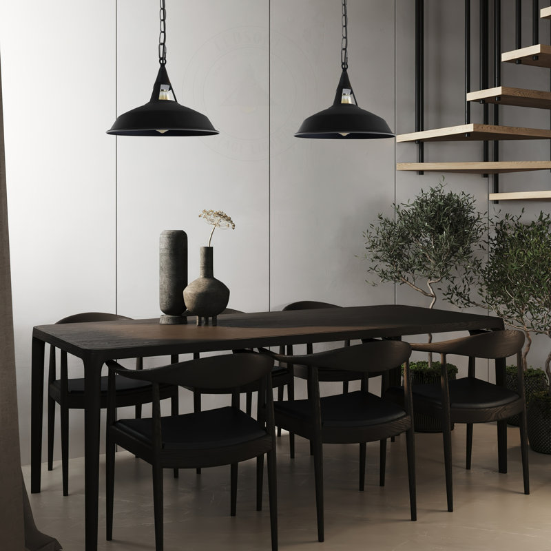 Gautreaux - Light Single Pendant, Black/White