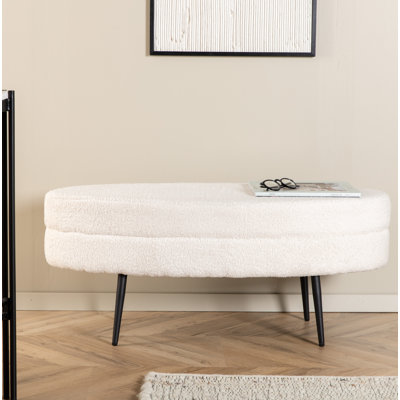 Spivey 40cm Wide Oval Footstool Ottoman