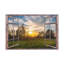 Impression sur toile, art mural, fenêtre, coucher de soleil, champ, nature, photographie, réalisme, paysage-1535866962