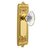 Egg & Dart Plate with Oval Fluted Crystal Door Knob