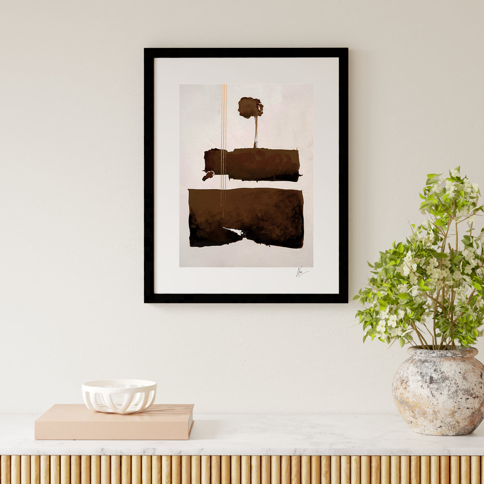Walk with Me Print by Lee Lessem, 20" H x16" W x 1.25" D, Black