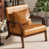 Brown Faux Leather / Dark Brown Wood selected