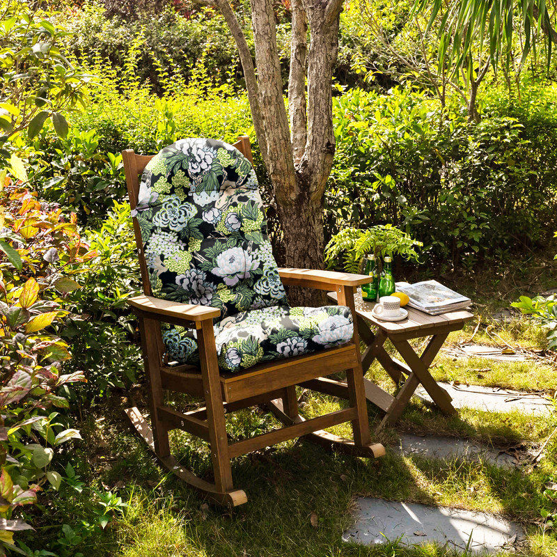High-Back Seat Cushion - Waterproof Outdoor Adirondack Chair Cushion for Patio Furniture with Vibrant Patterns, Premium Elastic Padding, Multi-Scenario Use
