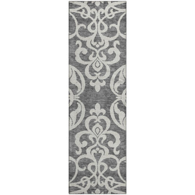 Premium Machine Washable Prisco Gray Rug