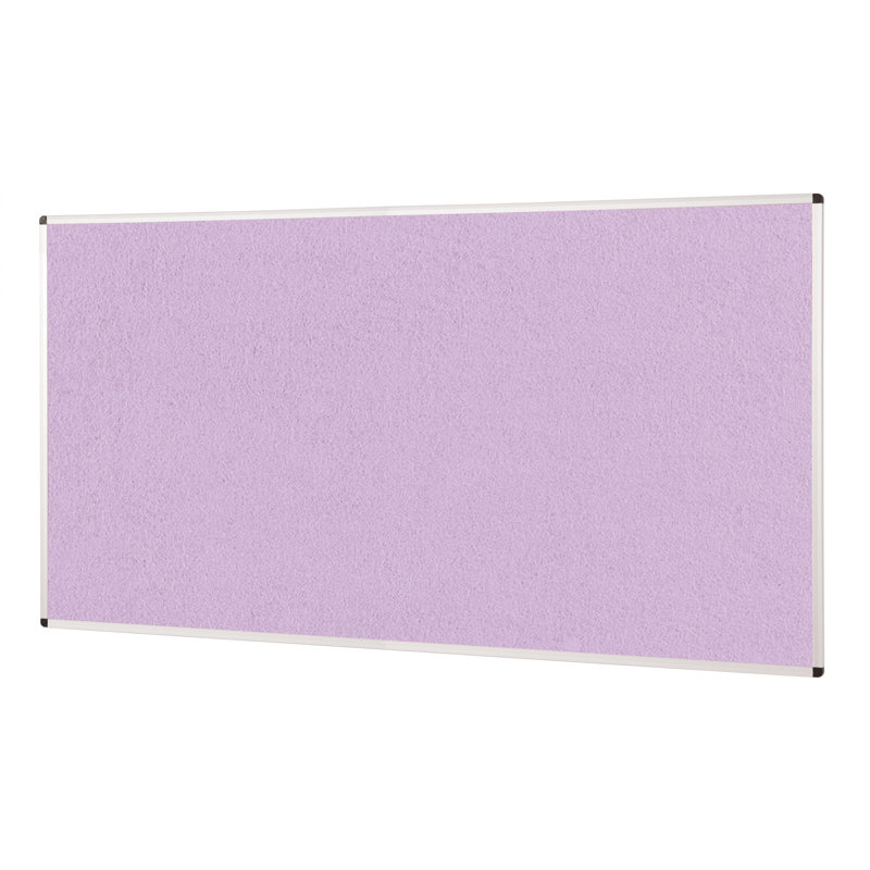 Wall Mounted Bulletin Board, 60 cm H x 90 cm W x 1.2 cm D, Lilac