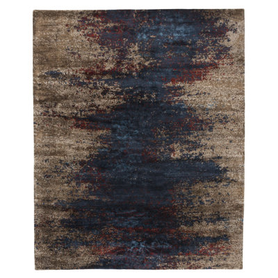 Sierra Hand Knotted Bamboo Slat / Seagrass Abstract Area Rug