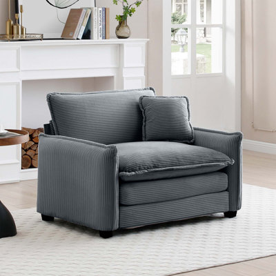 Chaise d'appoint rembourrée avec coussin Raiesha