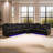 Jekari Faux Leather Reclining Curved Sectional Symmetrical