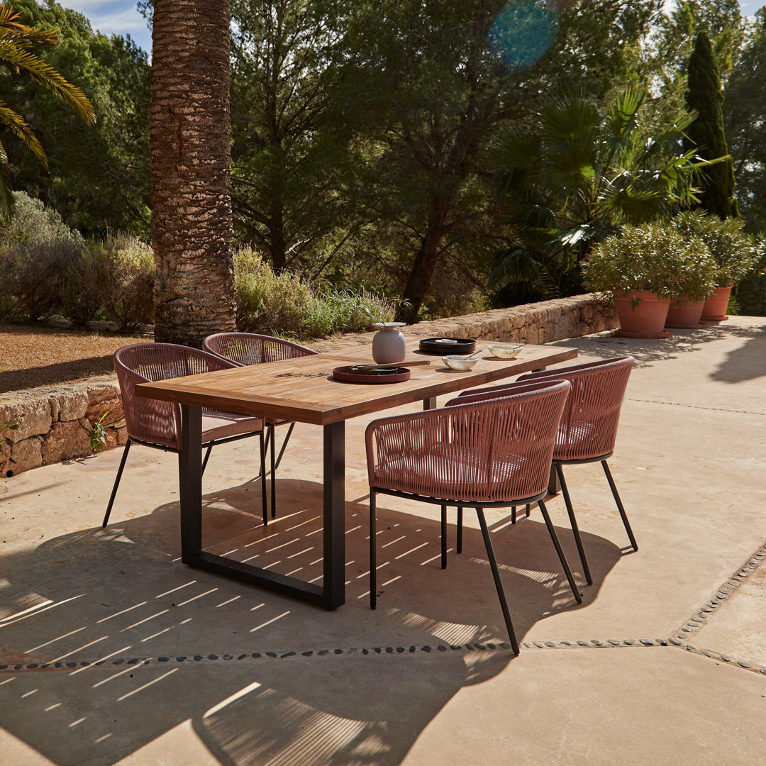 Hali 4 Seater Outdoor Dining Set with Hali Chairs - 175cm