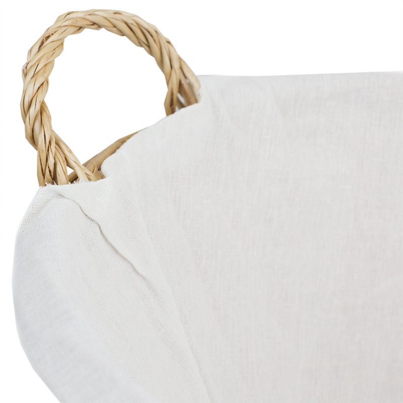 Wicker Laundry Basket with Handles, Natural