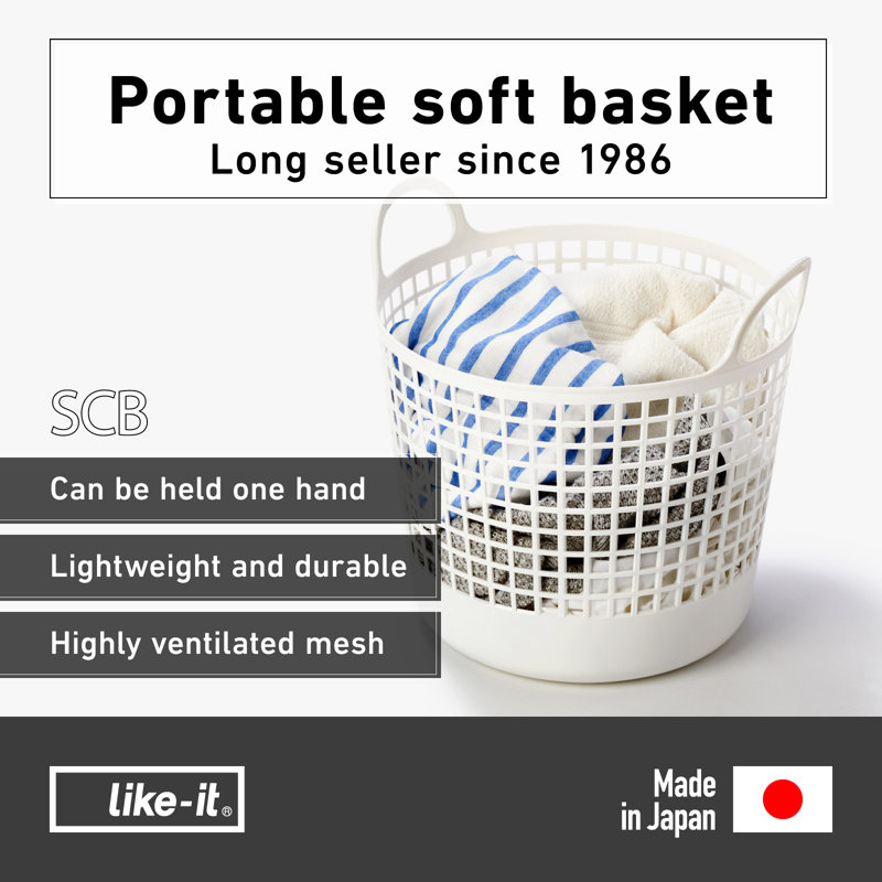Ensemble de 2 paniers à linge Like-it, H 14,76 po x l 16,14 po x P 14,57 po, Bleu menthe