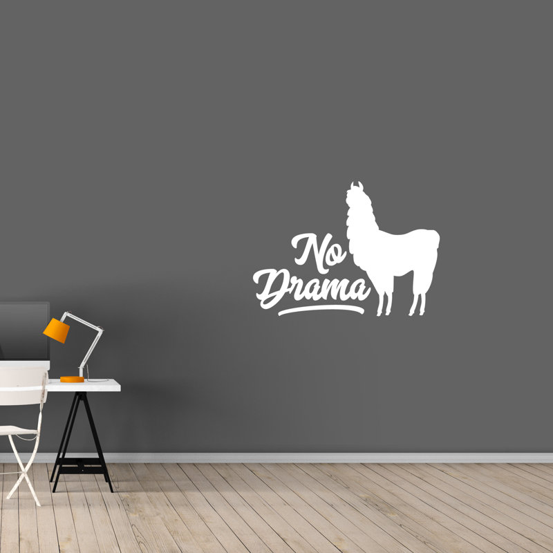 Décalcomanie murale llama anti-fiction, Blanc