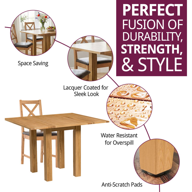 4 -Person Oak Solid Wood Dining Set