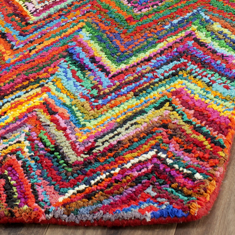 Barnes Hand Tufted Multi-Colored Area Rug, Rectangle 3' x 5'
