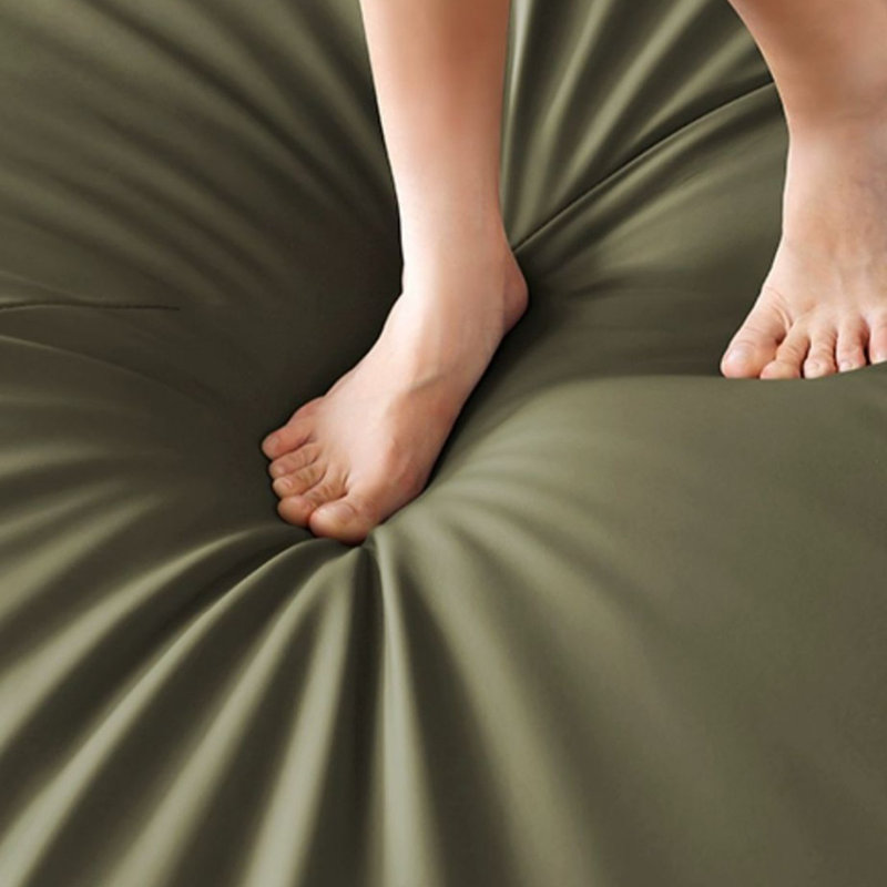 Ensemble de salon en cuir véritable vert foncé 3 pièces