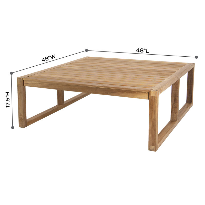 Venice Outdoor 7 - Piece Teak Conversation Set, Camel