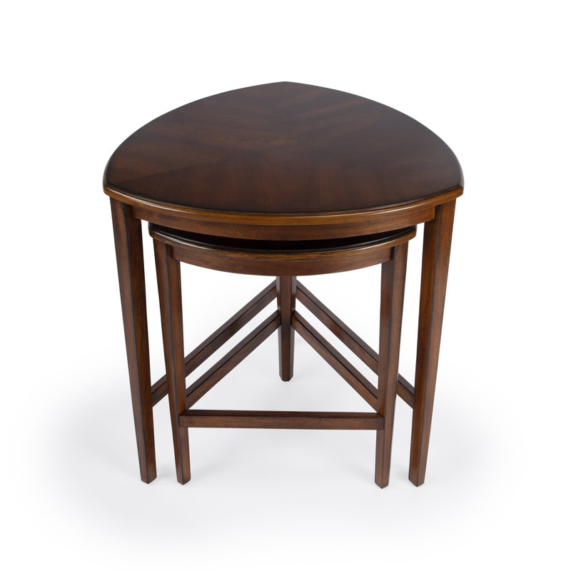 Finnegan Triangle Nesting Tables, Antique Cherry