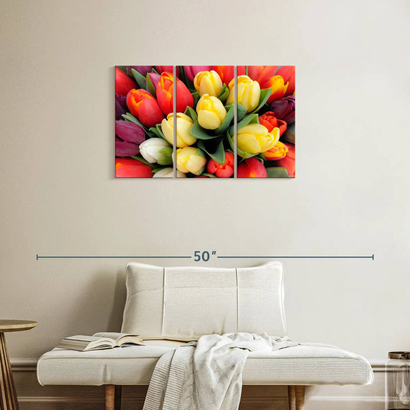 Harnek Vibrant Spring Tulips, 20" H x 33" W