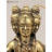 Small Brass Lord Dattatreya Statue with Cow Hindu Wisdom Décor