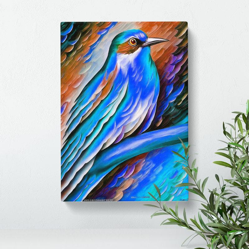 Bird Portrait No.5 - Wall Art, Wrapped Canvas, 60cm H x 40cm W x 3cm D, No Matte